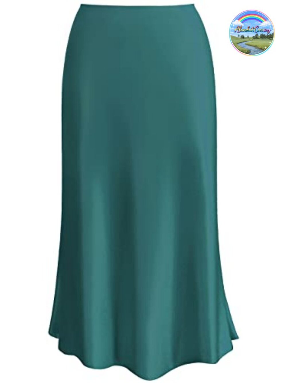 High Waist Satin A-Line Midi Skirt Trendy Summer Party